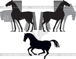 Horse silhouette - vector image