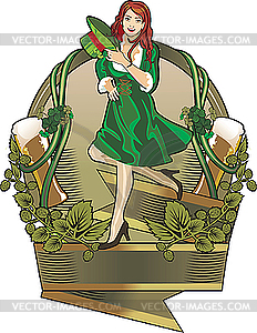 St. Patrick day label - vector clip art