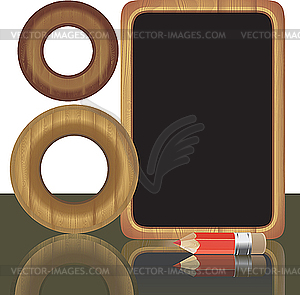 Wooden frames - vector image