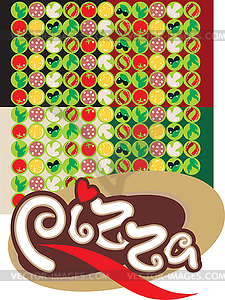 Pizza background - stock vector clipart