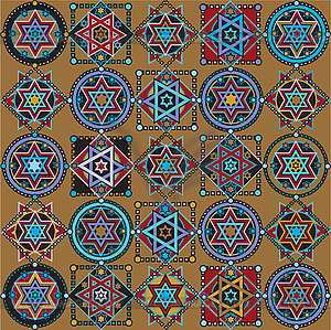 Geometric pattern stars - vector clipart