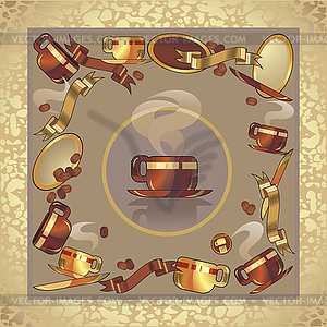 Coffee cup set - royalty-free vector clipart