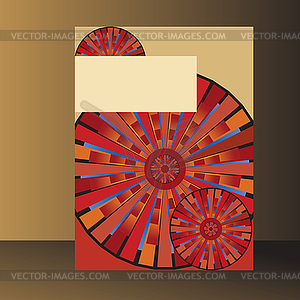 Red brown geometric pattern - vector image