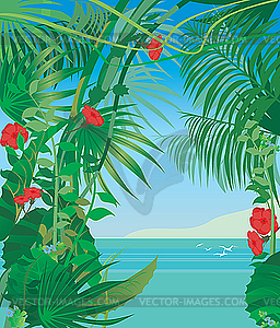 Tropic sea - vector clipart