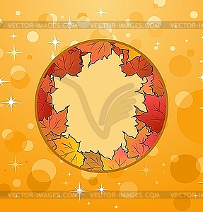 Осенью раме сделаны из клена - векторное изображение