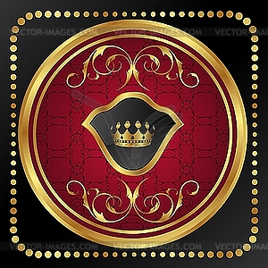 Gold vintage frame - vector clipart