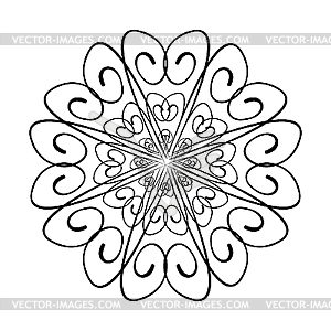 Декоративный вихрь образец - векторное изображение клипарта