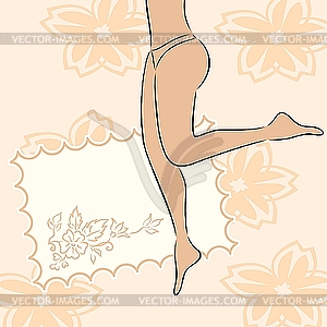 Fitness flyer with female bottom - color vector clipart