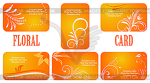 Autumn business cards - vector clip art