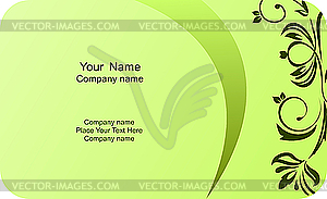 Template card company label with name - vector clip art