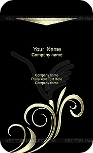 Template card company label with name - vector image