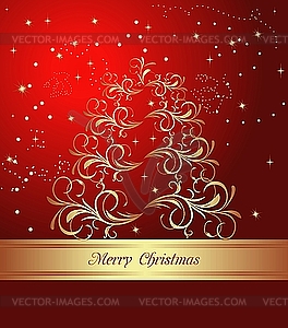 Abstract christmas tree - vector clipart