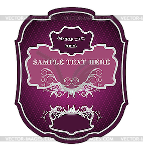 Luxurious silver-framed labels - - royalty-free vector clipart