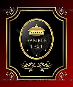 Golden royal label - vector clipart