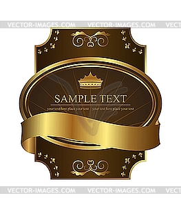 Golden royal label - vector clip art