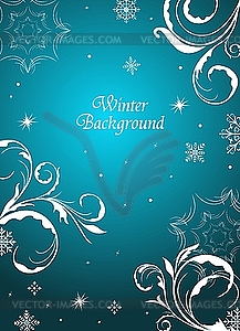 Winter floral background - stock vector clipart