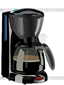 Realistic coffee maker - vector clipart