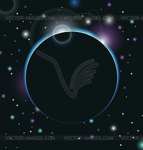 Space background with light - vector clip art