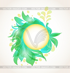 Abstract floral transparent background - vector image
