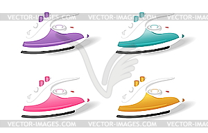 Set of electric irons - vector clipart / vector image