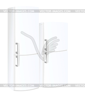 Realistic refrigerator - vector image