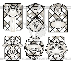 Set retro variation vintage labels (10) - vector clipart