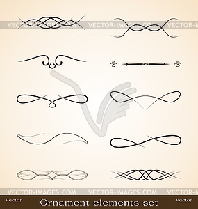 Set of decorative ornate design elements - vector clipart