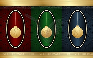 Set Christmas balls - vector clipart