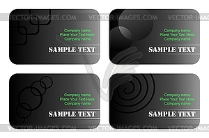 Business cards templates set - royalty-free vector clipart