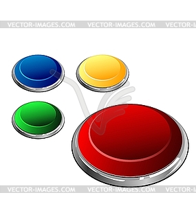 Set of multi-coloured buttons - - vector image