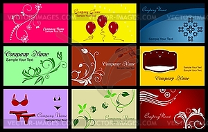 Various Business Card - vector clip art