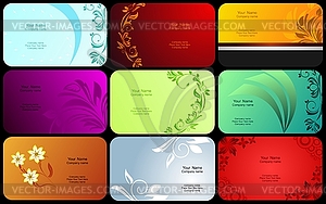 Set of business cards - vector clipart / vector image