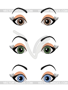 Set female eyes - vector clipart