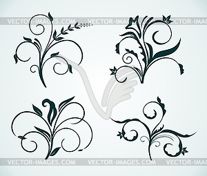 Flowers ornament collection - vector image