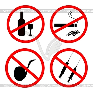 Restrictive signs - vector clipart