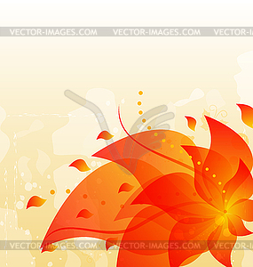 Abstract floral background with copy space - vector image