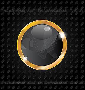Golden luxury ball on aluminum - vector image