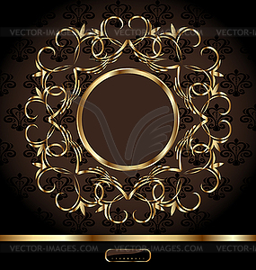 Royal background with golden ornate frame - vector EPS clipart