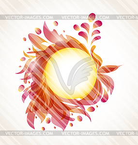 Abstract floral transparent background with space for - vector image