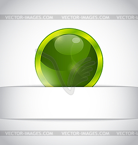 Abstract eco ball sticking out of cut paper - vector clip art