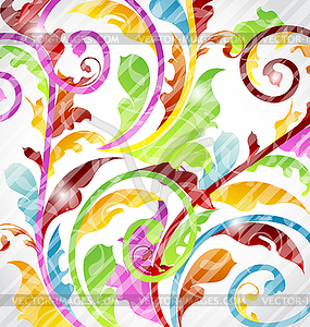 Abstract multicolor ornamental wallpaper, design - vector image