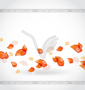 Autumn leaves fall, beautiful nature background - vector clipart