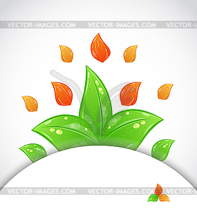 Autumn seasonal nature background with changing - vector image