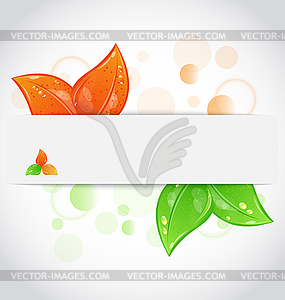 Autumn seasonal nature background with changing - vector clip art