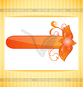 Autumn seasonal nature background with orange leaves - vector clipart