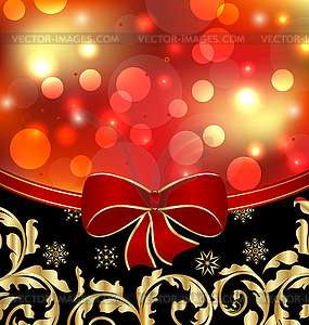 Christmas floral ornamental decoration for design - vector image