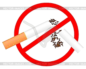 No Smoking sign - vector clip art