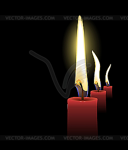 Christmas Candles - vector image