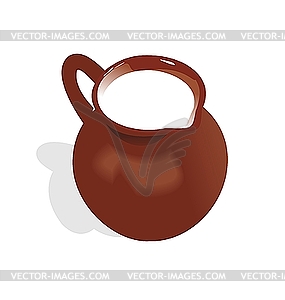 Jug with milk - vector clipart