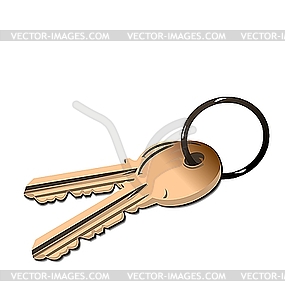 The golden keys - vector clip art